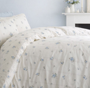 Vintage Rosebud Lace Duvet Cover Set - Blue