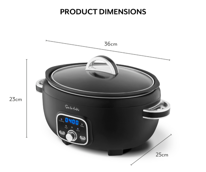 3.5L Digital Slow Cooker - Black