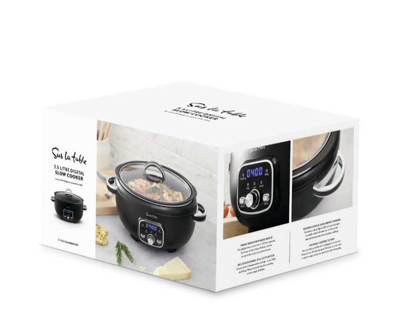 3.5L Digital Slow Cooker - Black