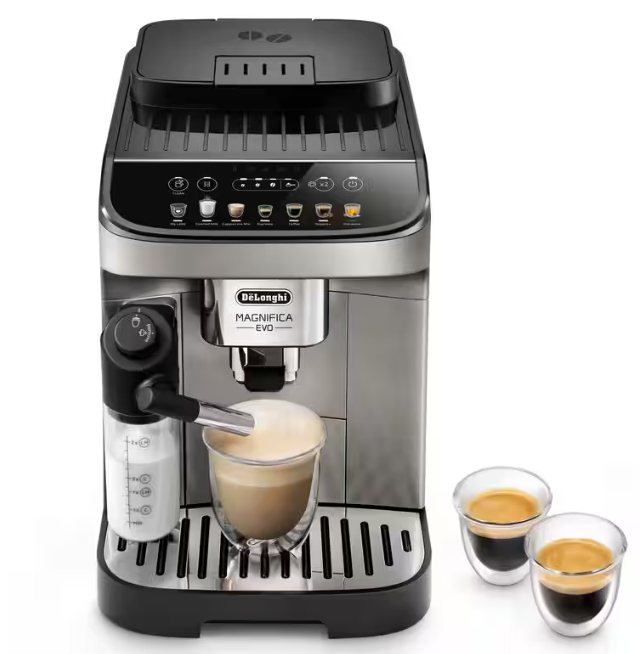 Magnifica Evo Fully Automatic Bean to Cup Coffee Machine - Titanium/ Black