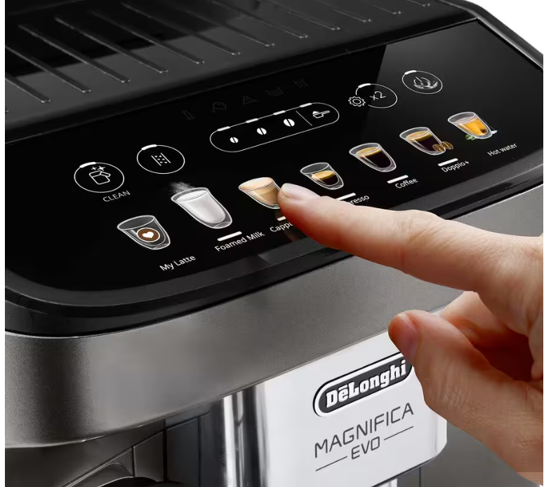 Magnifica Evo Fully Automatic Bean to Cup Coffee Machine - Titanium/ Black