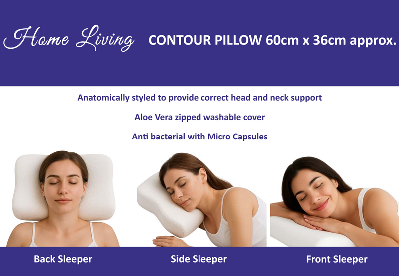 Memory Foam Contour Pillow with Aloe Vera Cover