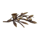 Antique Gold Sprig & Berries Candlestick