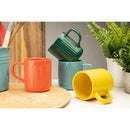 Mug - Red Solid Colour Embossed Large