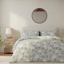 Simple Floral Duvet Cover Set - Duck Egg