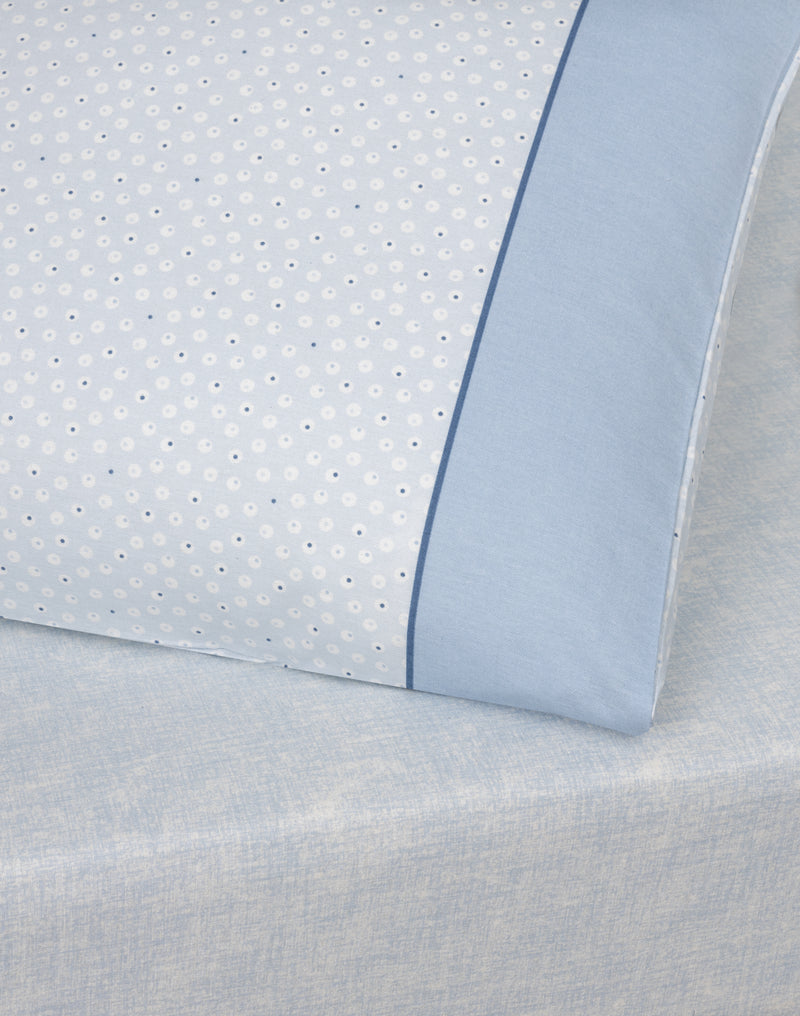 Brushed Cotton Floral Sheet Set - Blue