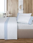 Brushed Cotton Floral Sheet Set - Blue