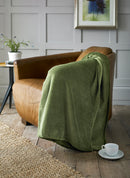 Recycled Snuggle Touch Throw 180x250cm - Olive