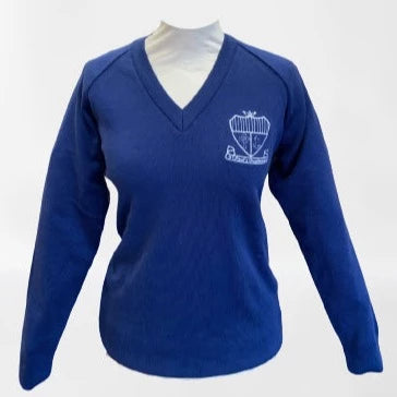 Cotton/Acrylic Jumpe - Sapphire