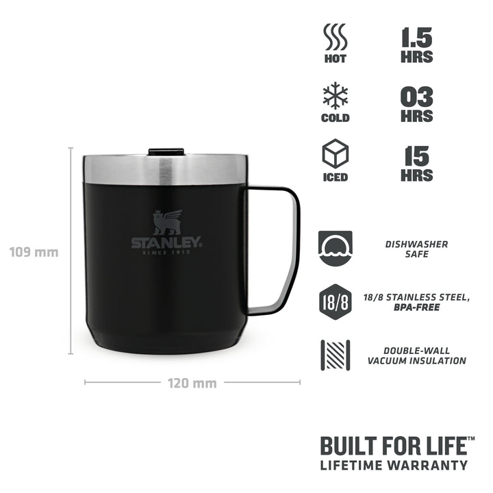 Classic Legendary Camp Mug 0.35 Litre - Matt Black Pebble