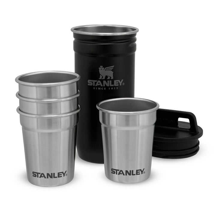 Adventure Nesting Shot Glass Set - Matte Black Pebble