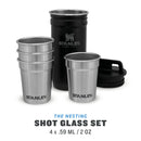 Adventure Nesting Shot Glass Set - Matte Black Pebble