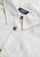 Casual Linen Boyfriend Shirt - Optic