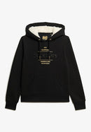 Luxe Metallic Logo Hoodie - Black