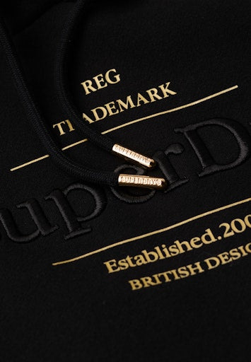 Luxe Metallic Logo Hoodie - Black