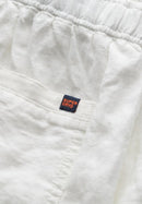 Linen Drawstring Trouser - White