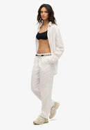 Linen Drawstring Trouser - White