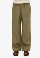 Linen Drawstring Trouser - Light Khaki Green
