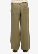 Linen Drawstring Trouser - Light Khaki Green