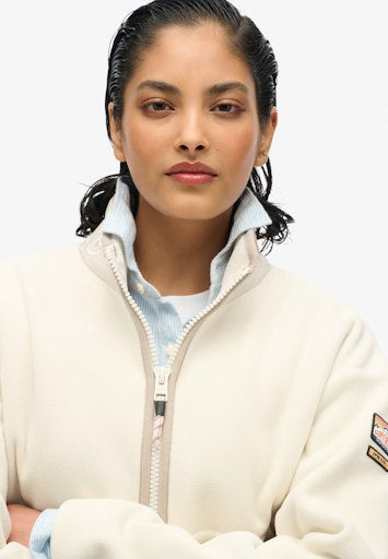 Active 1/2 Zip Fleece - Rice White