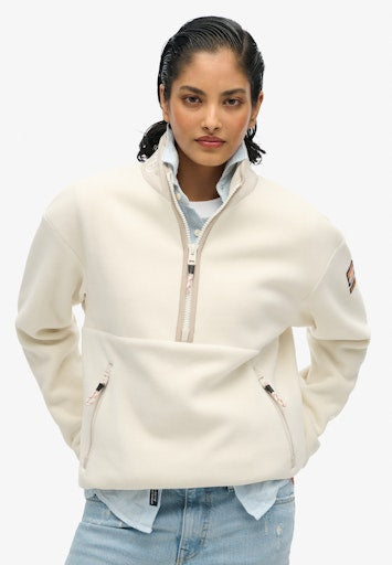 Active 1/2 Zip Fleece - Rice White