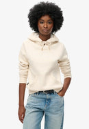 Luxe Metallic Logo Hoodie - Oat Cream