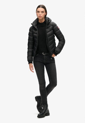 Hooded Fuji Padded Jacket - Black