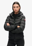 Hooded Fuji Padded Jacket - Black