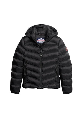 Hooded Fuji Padded Jacket - Black