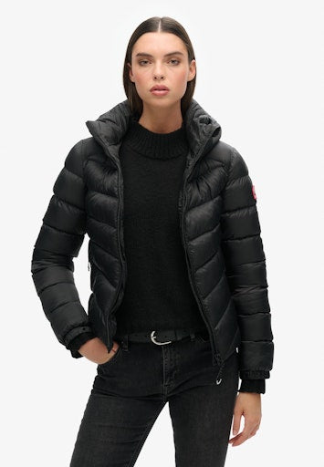 Hooded Fuji Padded Jacket - Black