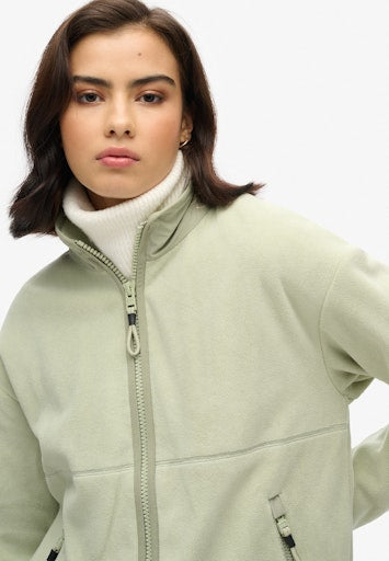 Active Full Zip Fleece - Dusty Sage