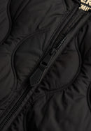 Longline Quilted Liner Jacket - Black