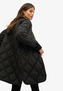 Longline Quilted Liner Jacket - Black