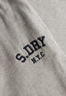 Athletic Embroidered Flare Jogger - Grey Marl