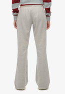 Athletic Embroidered Flare Jogger - Grey Marl