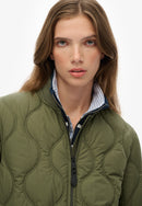 Longline Quilted Liner Jacket - Beetle Green