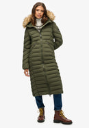 Fuji Faux Fur Hood Jacket - Beetle Green