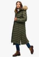 Fuji Faux Fur Hood Jacket - Beetle Green