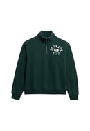 Athletic Essentials Applique Half Zip Sweatshirt - Enamel Green