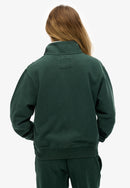 Athletic Essentials Applique Half Zip Sweatshirt - Enamel Green