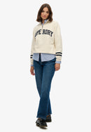 Athletic Essentials Applique Half Zip Sweatshirt - Desert Bone Off White