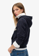 Athletic Essentials Relaxed Cropped Hoodie - Eclipse Navy