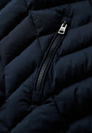 Fuji Faux Fur Hood Mid Length Jacket - Eclipse Navy