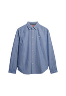 Superdry Slim Oxford Buttondown Shirt - Azure Blue Chambray