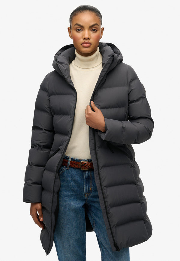 City Mid Padded Jacket - Ebony