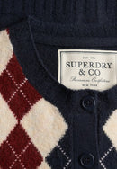 Argyle Cardigan - Navy