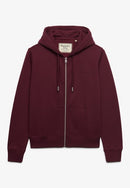 Signature Emblem Zip Hoodie - Port Red