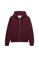 Signature Emblem Zip Hoodie - Port Red