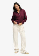 Signature 1/2 Zip Sweatshirt - Port Red