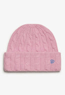 Premium Cable Knit Beanie Hat - Lilac Blush Pink